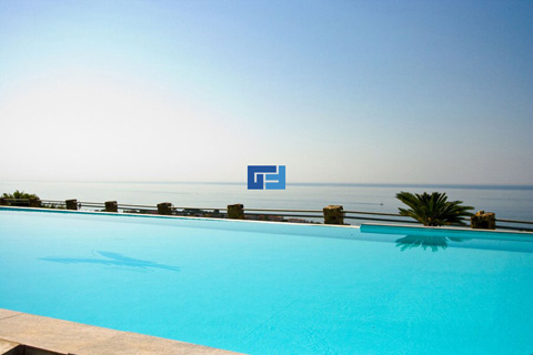 Rectangular spacious outdoor pool